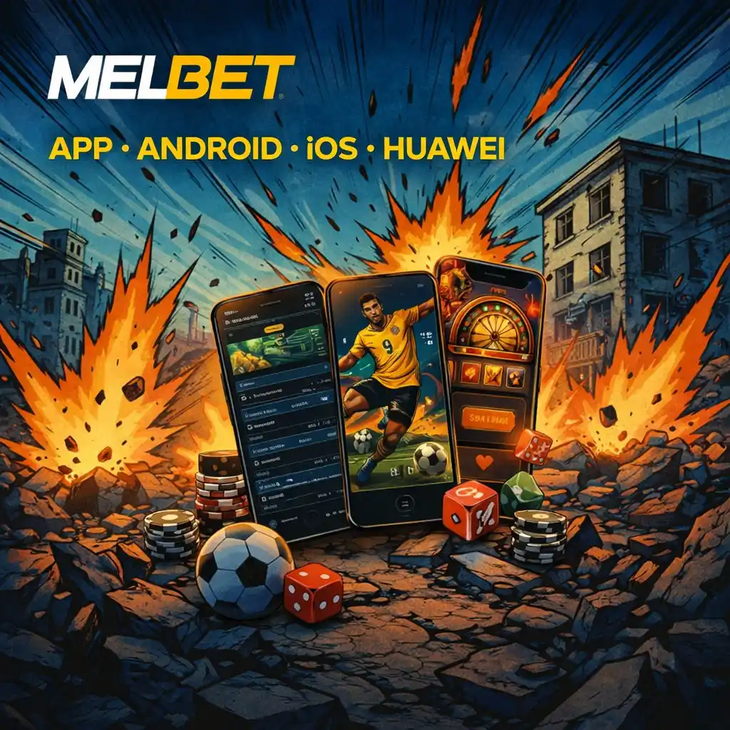 Melbet app smartphone screen download dark background