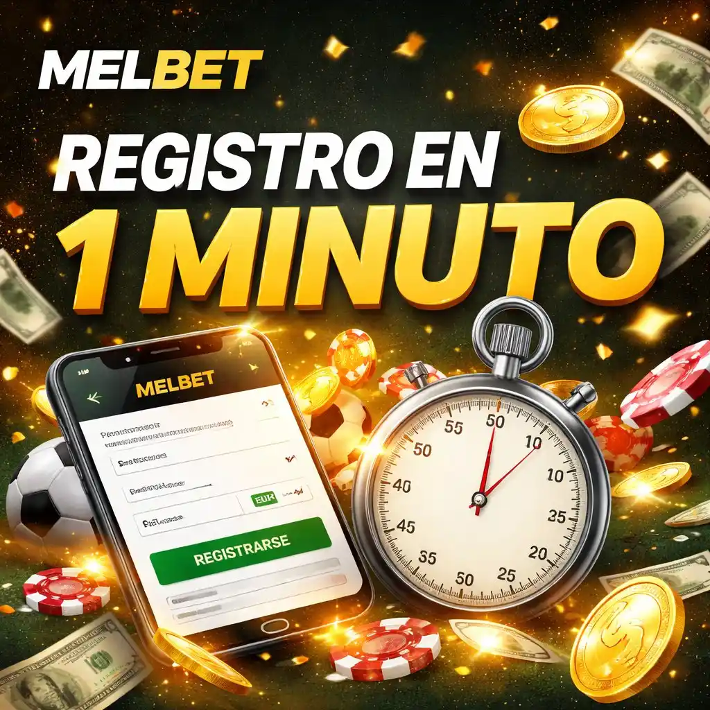 Melbet registro rapido reloj dorado check marca verificacion oscuro